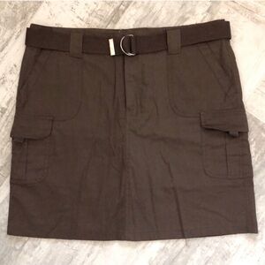 Brown Belted Women's Skort, Size 9